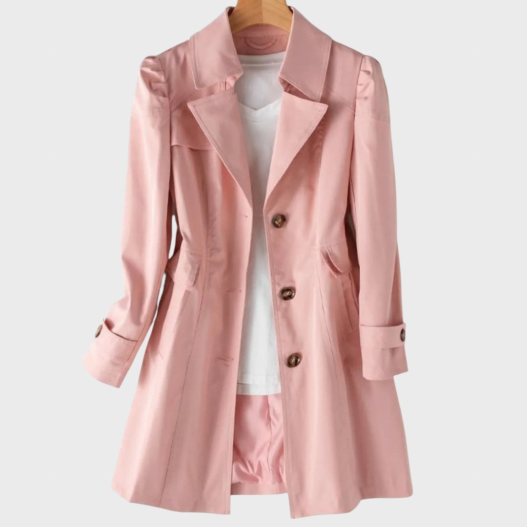 Lietus | Moteriškas neperšlampamas trenčinis paltas