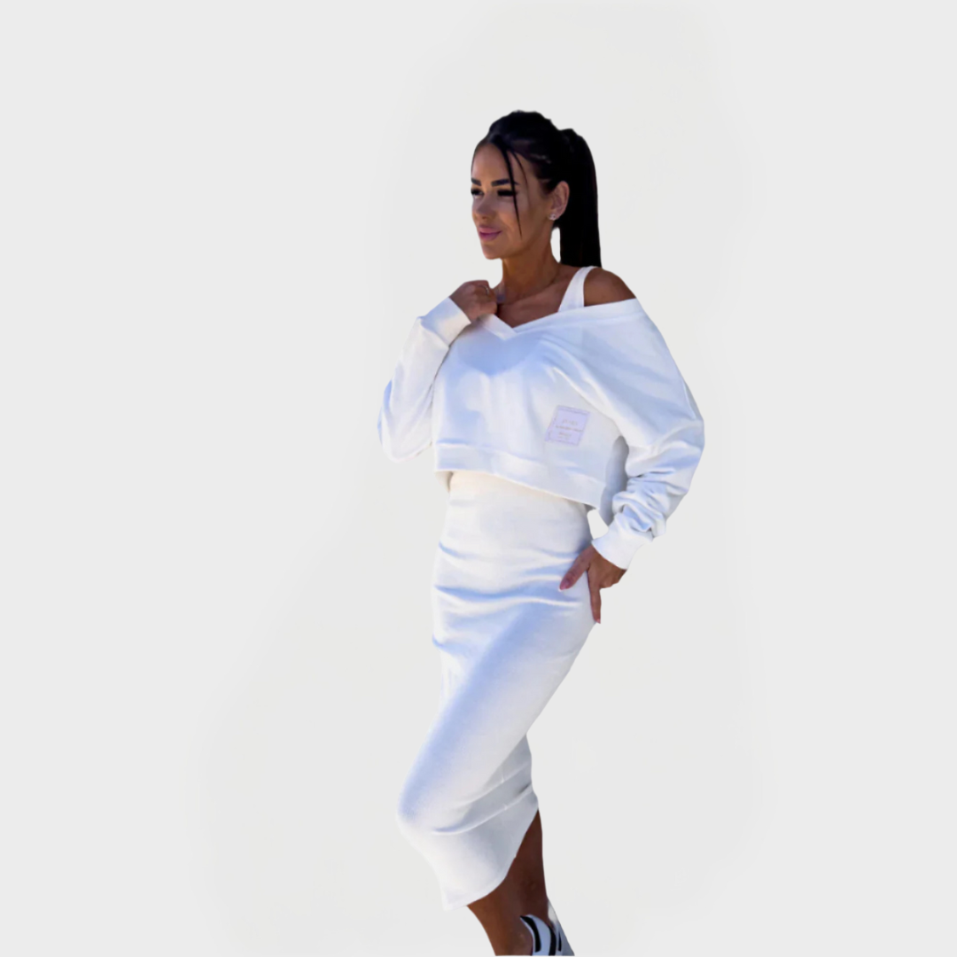 Vasaros Komplektas su Megztiniu ir Suknele Patogumui ir Stiliui