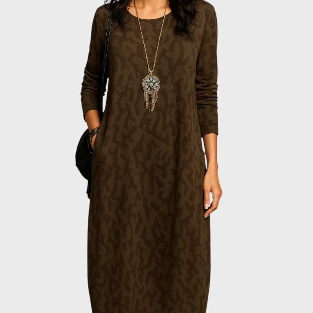 Mėnulis | Elegantiška žiemos suknelė su kišenėmis