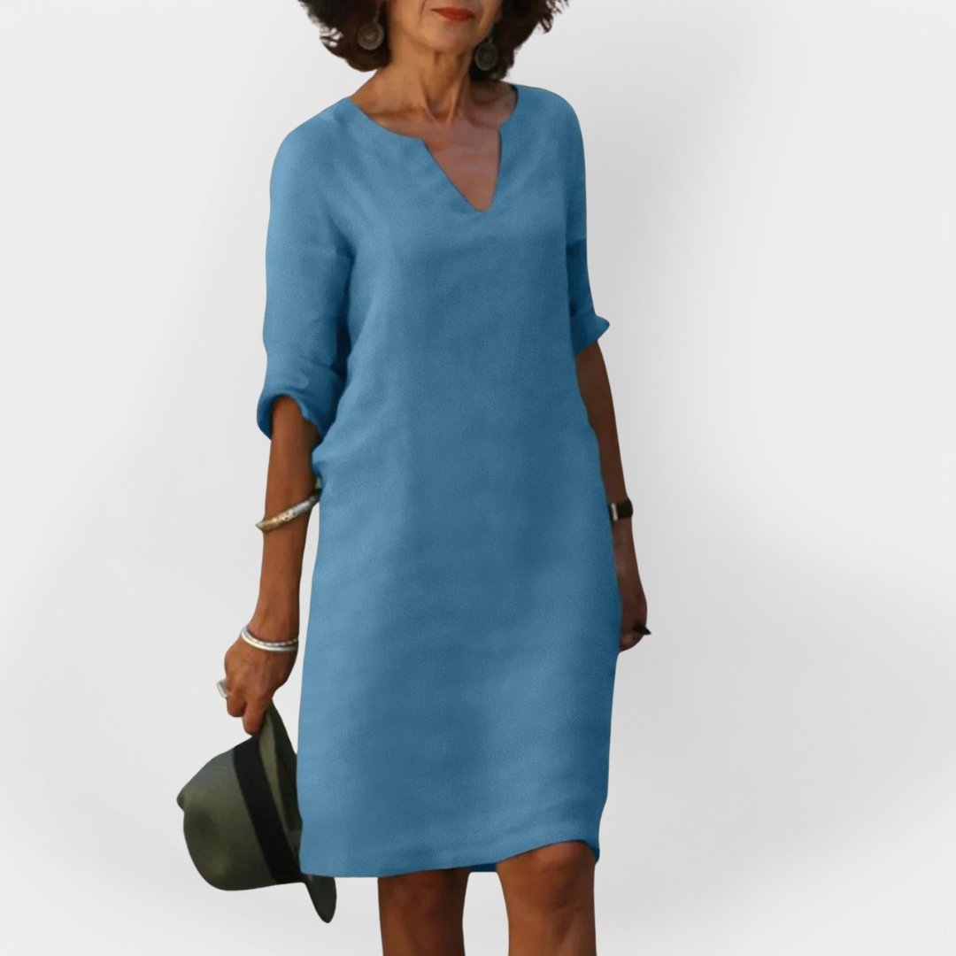 Kasdienis Suknelė su V Iškirpte