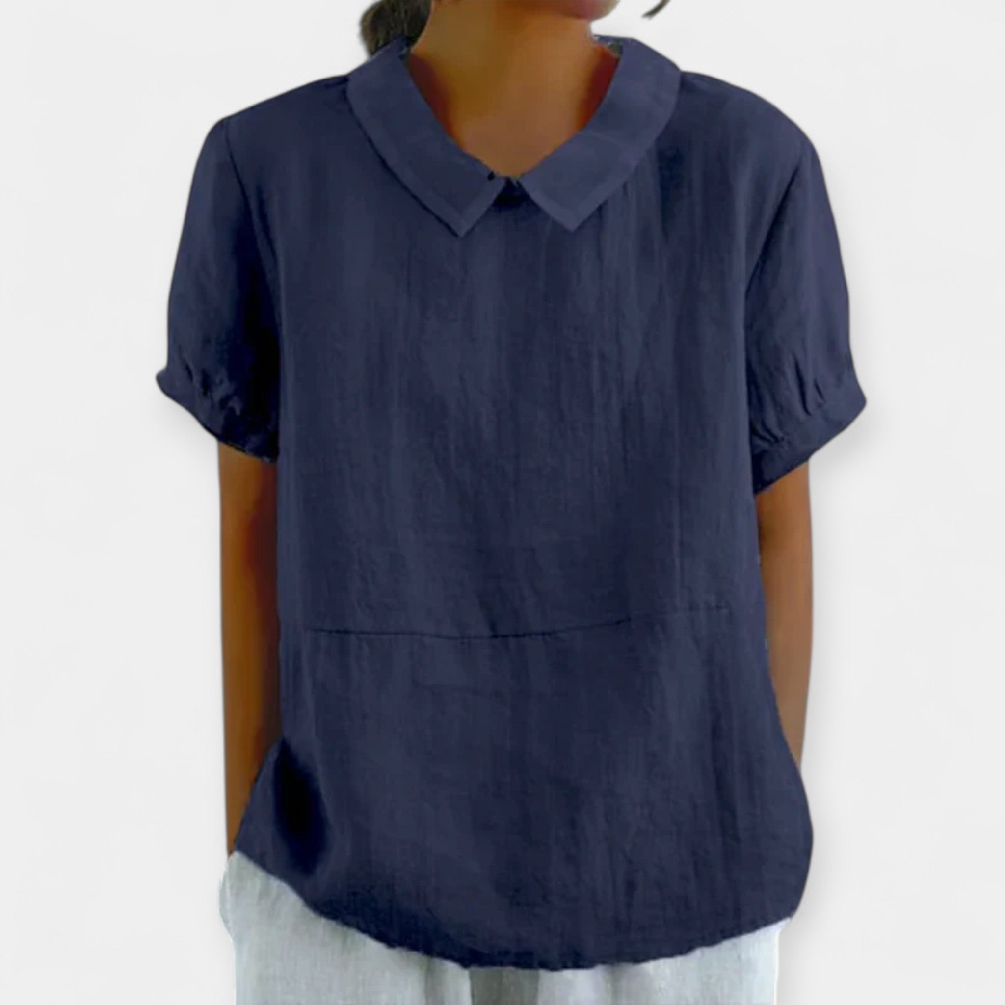 Medvilninė Marškinė su Apykakle