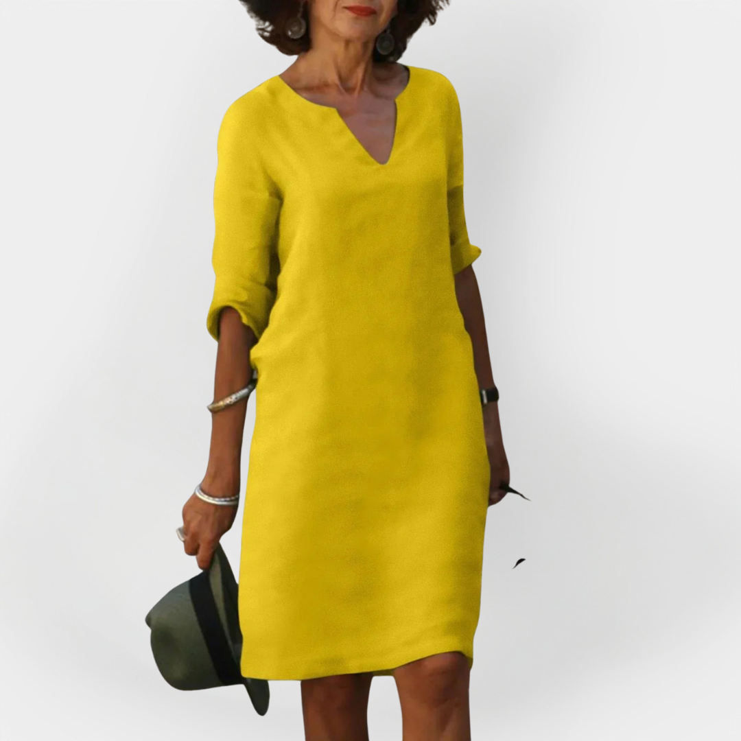 Kasdienis Suknelė su V Iškirpte