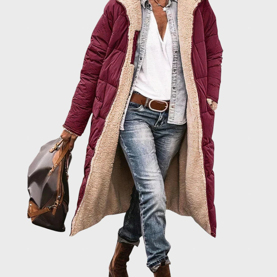 Žiema | Elegantiška ir šilta dvipusė moteriška parka