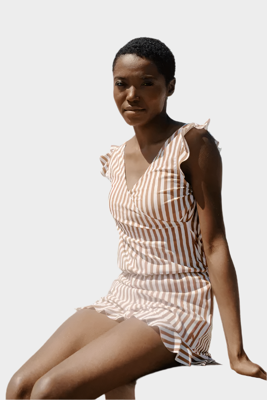 Maudymosi kostiumėlis su Volanais ir Krūtinės Parama