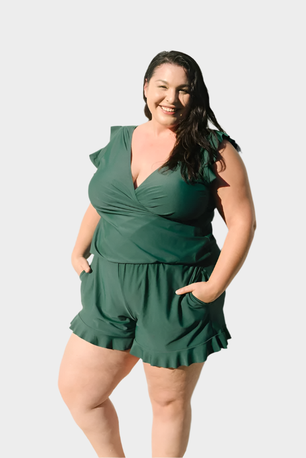 Maudymosi kostiumėlis su Volanais ir Krūtinės Parama